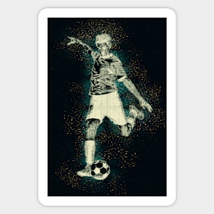 Abstract Football Player Artwork Sticker